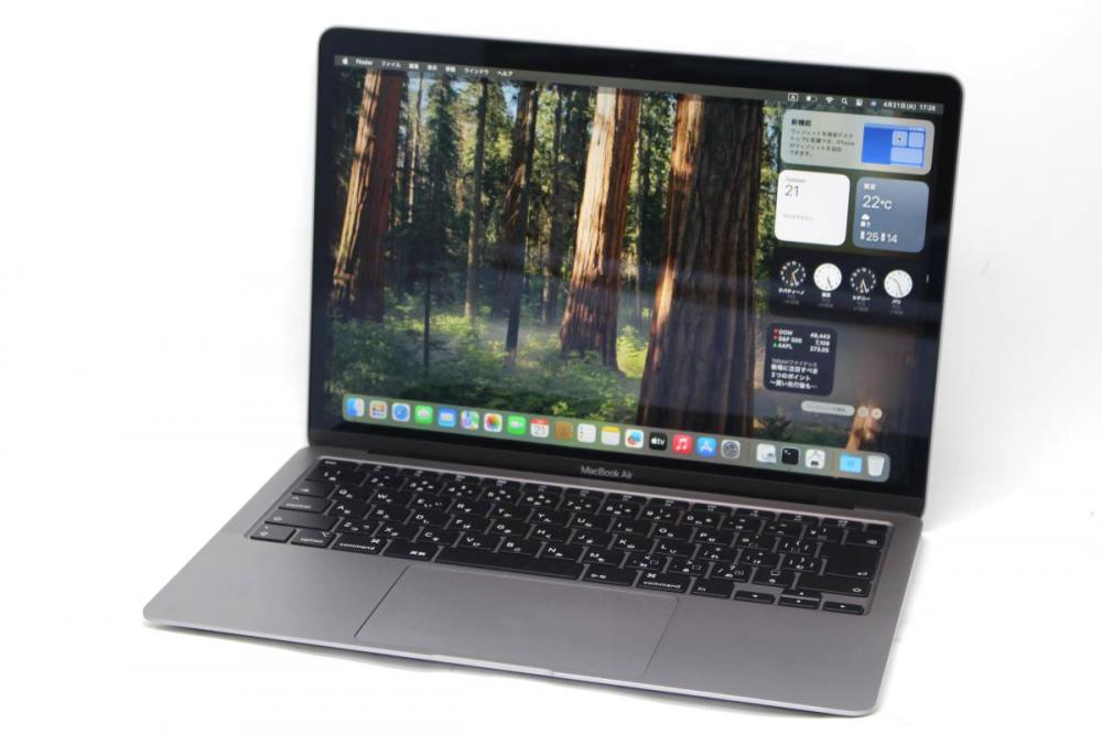充放電回数11回 美品 2K液晶 13.3型 Apple MacBoko Air A2179 (2020年) グレー macOS 15 Sequoia(正規Win11追加可) 第10世代 i3-1000NG4 8GB NVMe 256GB-SSD カメラ 無線 中古パソコン 管:1730h