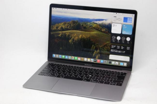 中古 2K液晶 13.3型 Apple MacBook Air A1932( 2019 )グレー macOS 14 Sonoma(正規Win11追加可) 第8世代 i5-8210Y 16GB NVMe 512GB-SSD カメラ 無線 中古パソコン 管:1822h