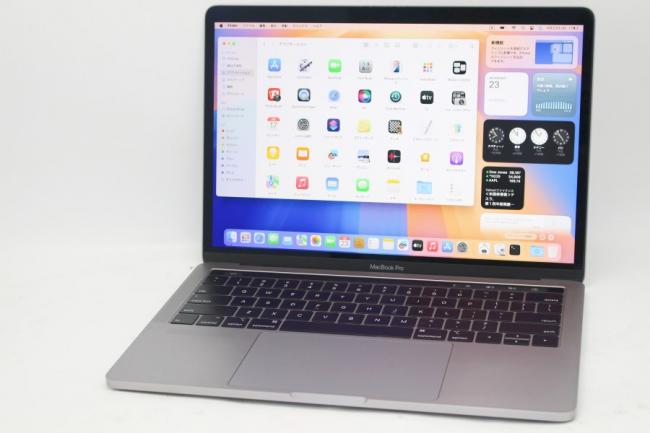 充放電回数92回  中古良品 2K対応 13.3型 Apple MacBook Pro A1989 (TouchBar2019) macOS 15 Sequoia(正規Win11追加可) 八世代 i5-8259U 16GB NVMe 512GB-SSD カメラ 無線 中古パソコン 管:1335m