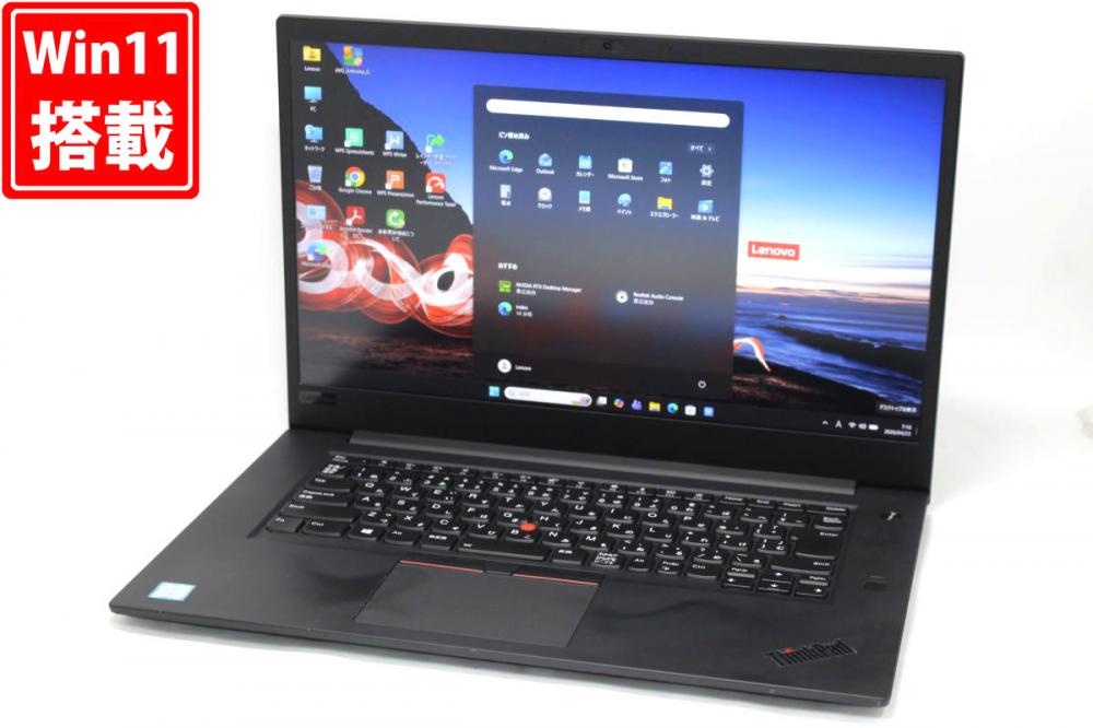 中古 フルHD 15.6型 Lenovo ThinkPad P1 Type-20ME Windows11 第8世代 i7-8750H 16GB NVMe 256GB-SSD NVIDIA Quadro P1000 カメラ 無線 Office付き 中古パソコン 管:0955h