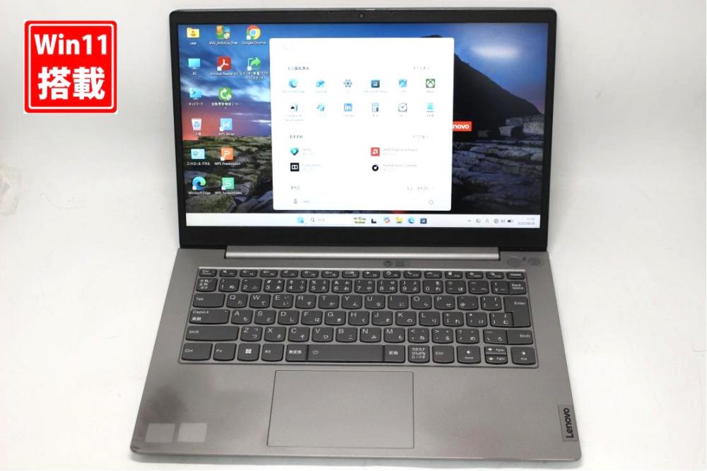 中古 フルHD 14型 Lenovo ThinkBook 14 G3 ACL Windows11 AMD Ryzen 5-5500u 8GB NVMe 256GB-SSD カメラ 無線Wi-Fi6 Office付き 中古パソコン 管:1041s