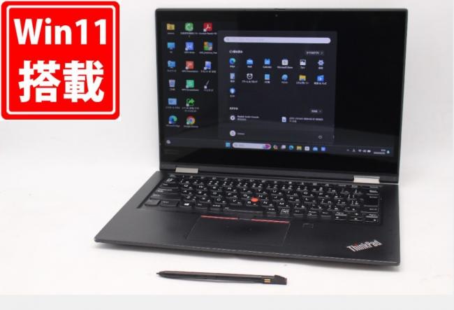 中古 フルHD タッチ 13.3型 Lenovo ThinkPad X390 Yoga Windows11 八世代 i5-8365U 16GB NVMe 256GB-SSD カメラ 無線 Office付 中古パソコン 管:1348m