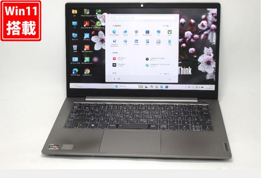 中古 フルHD 14型 Lenovo ThinkBook 14 G3 ACL Windows11 AMD Ryzen 5-5600U 8GB NVMe 256GB-SSD カメラ 無線Wi-Fi6 Office付き 中古パソコン 管:1808v