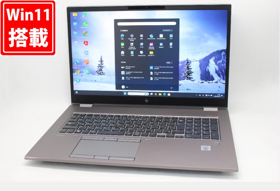 ゲーミングPC  充放電回数57回  良品 4K対応 17.3型 HP Zbook Fury 17G7 Windows11 第10世代 i7-10850H 64GB NVMe 1TB-SSD + 2TB-HDD NVIDIA RTX 3000 カメラ LTE 無線Wi-Fi6 Office付 中古パ
