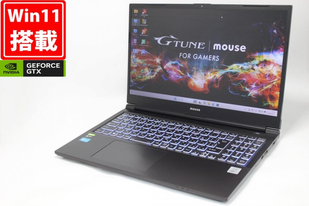 ゲーミングPC 中古 フルHD 15.6型 マウスコンピューター Mouse G-Tune P5-CMLBB Windows11 第10世代 i7-10750H 16GB NVMe 512GB-SSD + 1TB-HDD NVIDIA GeForce GTX 1650 カメラ 無線Wi-Fi6 Of