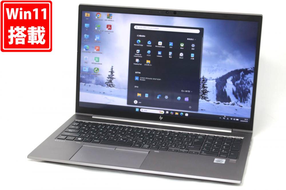中古 フルHD タッチ 15.6型 HP ZBook Firefly 15 G7  Windows11 第10世代 i7-10510U 32GB NVMe 512GB-SSD NVIDIA Quadro P520 カメラ Wi-Fi6 Office付 管:1627h