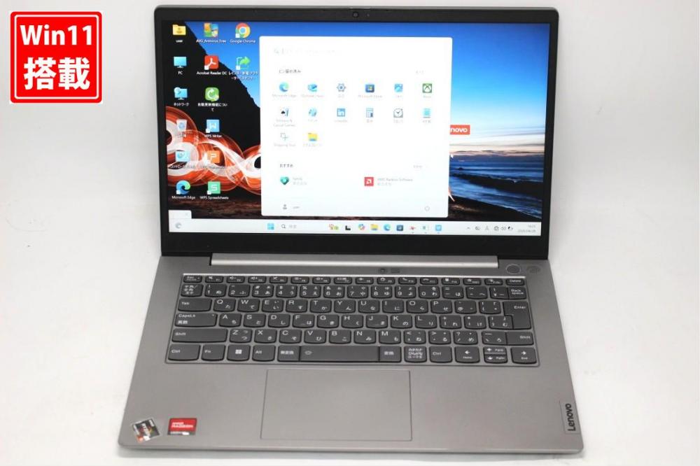 中古 フルHD 14型 Lenovo ThinkBook 14 G3 ACL Windows11 AMD Ryzen 5-5500u 24GB NVMe 256GB-SSD カメラ 無線Wi-Fi6 Office付き 中古パソコン 管:1733s