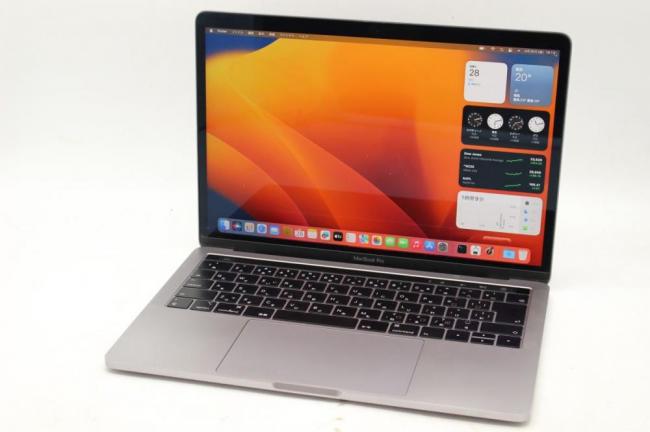 訳有 2K対応 13.3型 AppleMacBook Pro A1989  Mid-2018 (Touch Bar) グレー macOS Ventura(正規Win11追加可) 八世代 i7-8559u 16GB NVMe 1TB-SSD カメラ 中古パソコン