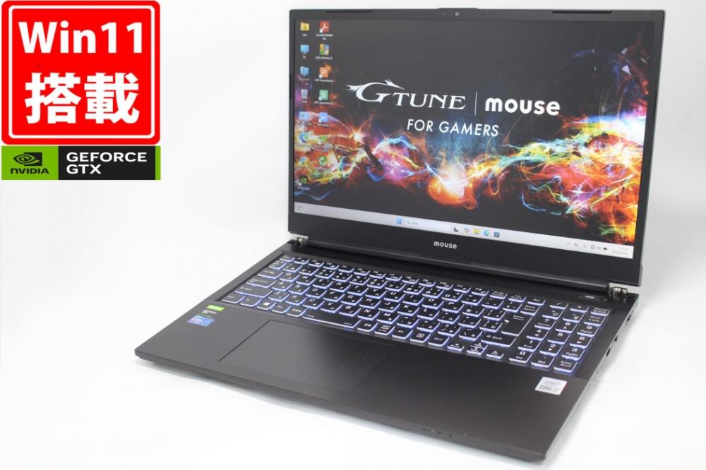 ゲーミングPC 中古 フルHD 15.6型 マウスコンピューター Mouse G-Tune P5-CMLBB Windows11 第10世代 i7-10750H 16GB NVMe 512GB-SSD + 1TB-HDD NVIDIA GeForce GTX 1650 カメラ 無線Wi-Fi6 Of