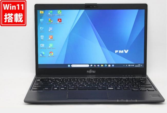 中古良品 フルHD 13.3型 Fujitsu LIFEBOOK U938V Windows11 八世代 i5-8350u 4GB 256GB-SSD カメラ 無線 Office付 中古パソコン 管:1742r