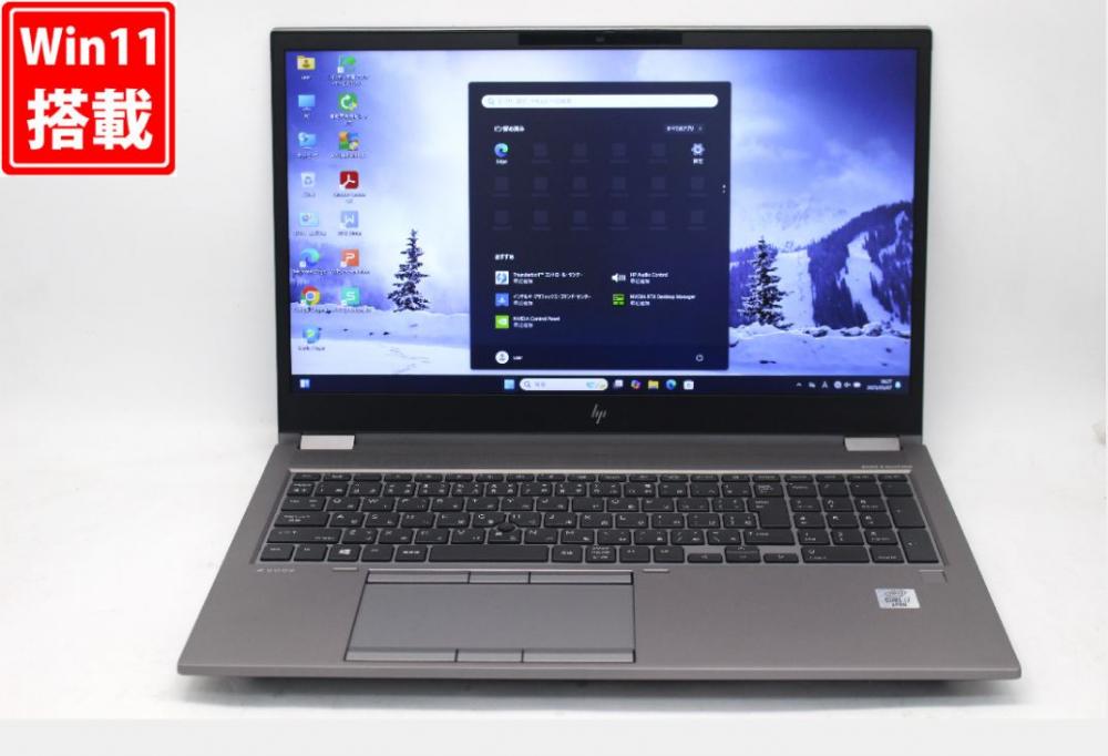 ゲーミングPC  中古良品 フルHD 15.6型 HP ZBOOK Fury 15 G7 Windows11 第10世代 i7-10850H 32GB 1TB-SSD NVIDIA Quadro RTX 3000 カメラ LTE 無線Wi-Fi6 Office付 中古パソコン 管:1757v