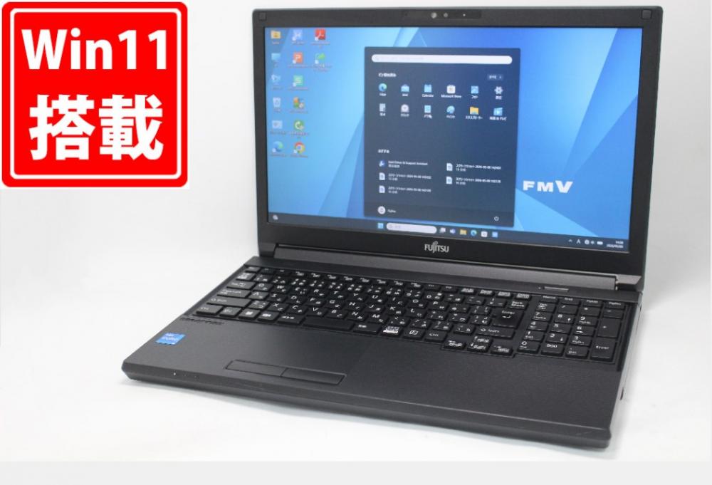 充放電回数13回 良品 フルHD 15.6型 Fujitsu LIFEBOOK A5512J Windows11 10コア 第12世代 i5-1245U 16GB NVMe 256GB-SSD カメラ 無線Wi-Fi6 Office付き 中古パソコン 管:1458m