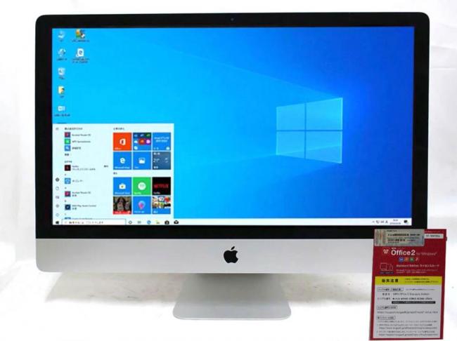 送料無料 即日発送 良品 2k対応 27インチ 薄型 Apple iMac A1419 Late 2012 MD095LL/A Win10 + OSX 10.15 三世代i5-3470S 16G 1TB カメラ NVIDIA GTX 660M リカバリ有 Office付き 一体型 中古パソコン