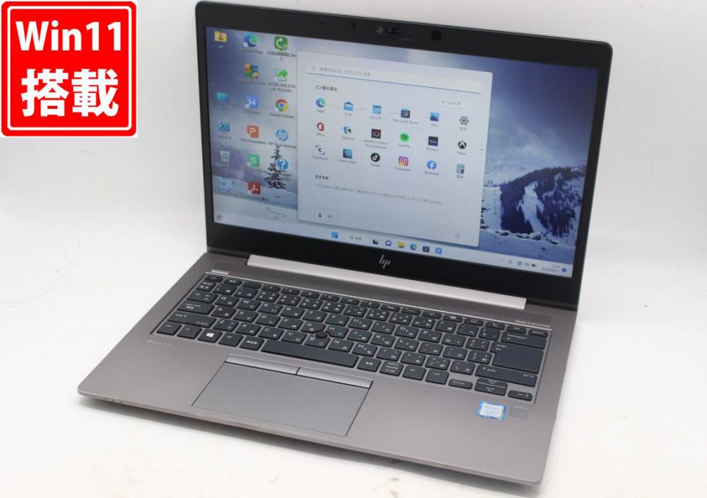 ゲーミングPC  中古 フルHD 14型 HP ZBOOK 14u G5 Windows11 八世代 i7-8550U 16GB NVMe 512GB-SSD Radeon Pro WX3100 カメラ 無線 Office付 中古パソコン