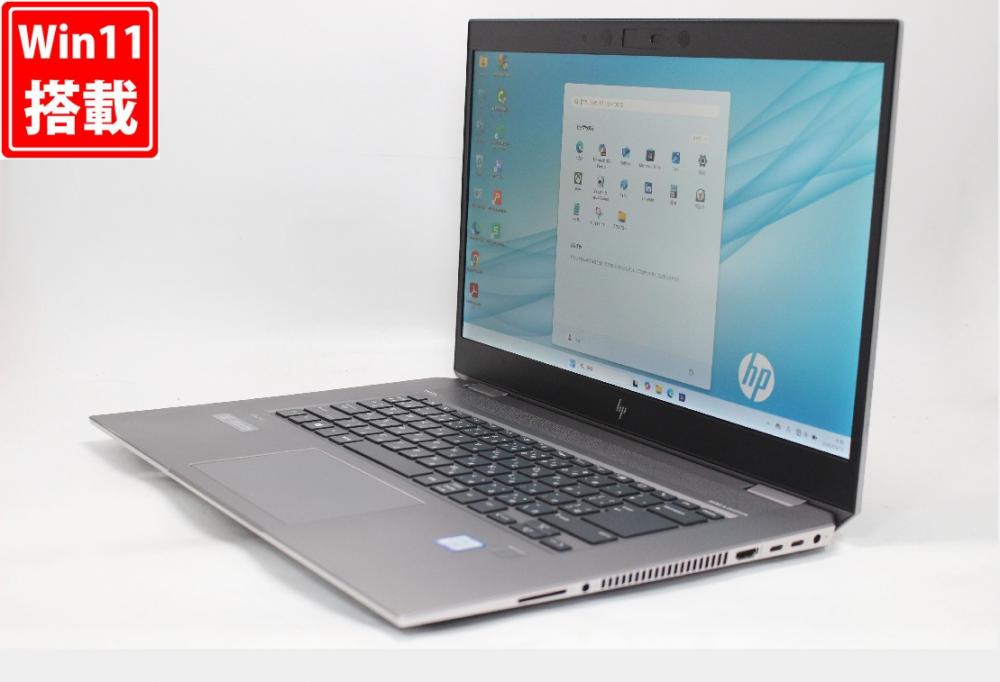 中古美品 フルHD 15.6型 HP Zbook Studio G5 Windows11 第9世代 i7-9750h 16GB NVMe 512GB-SSD NVIDIA Quadro P1000 カメラ 無線 Office付き 中古パソコン 管:0977r