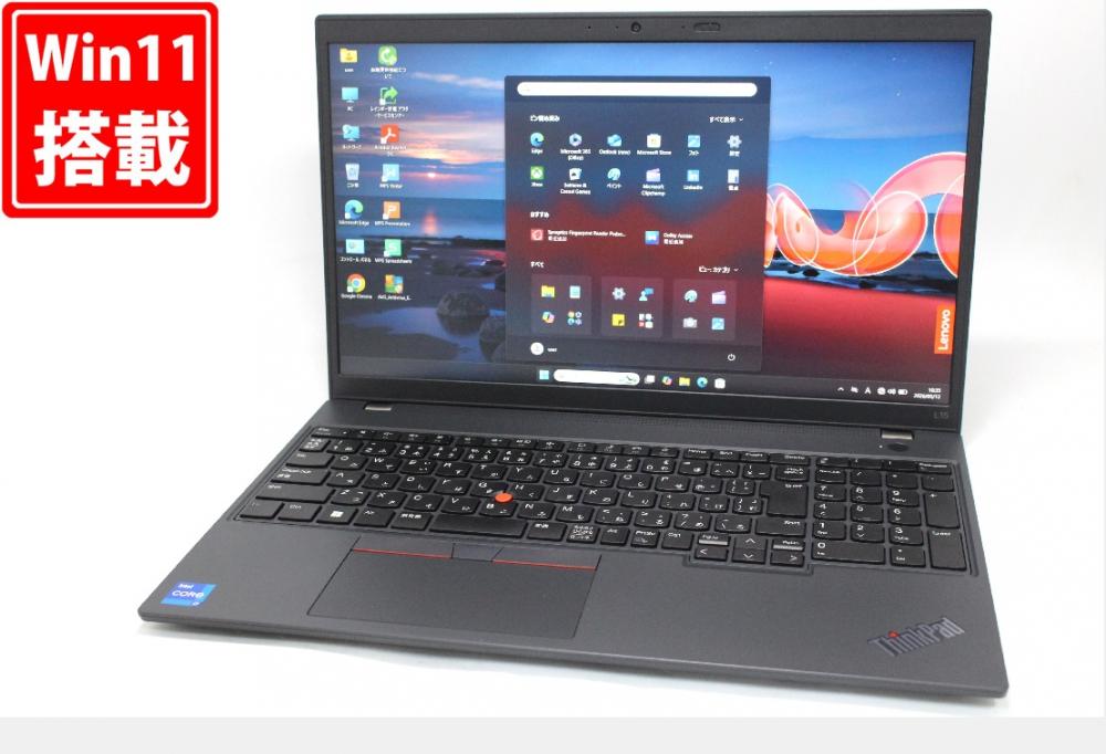良品 フルHD 15.6型 Lenovo ThinkPad L15 Gen3 Windows11 10コア 第12世代 i7-1255U 16GB NVMe 512GB-SSD カメラ 無線Wi-Fi6 Office付き 中古パソコン 管:1052w