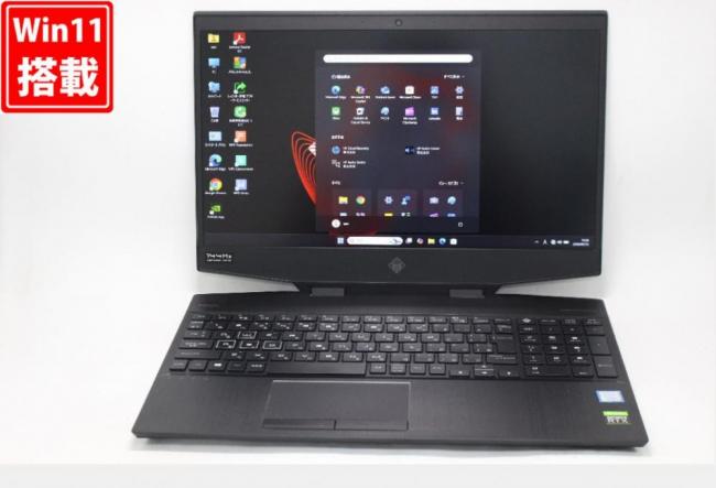 ゲーミングPC 訳有 フルHD 15.6型 HP OMEN 15-dh0010TX Windows11 第9世代 i7-9750H 16GB NVMe 512GB-SSD + 1TB-HDD NVIDIA RTX 2060 カメラ 無線 Office付き 中古パソコン 管:1529v