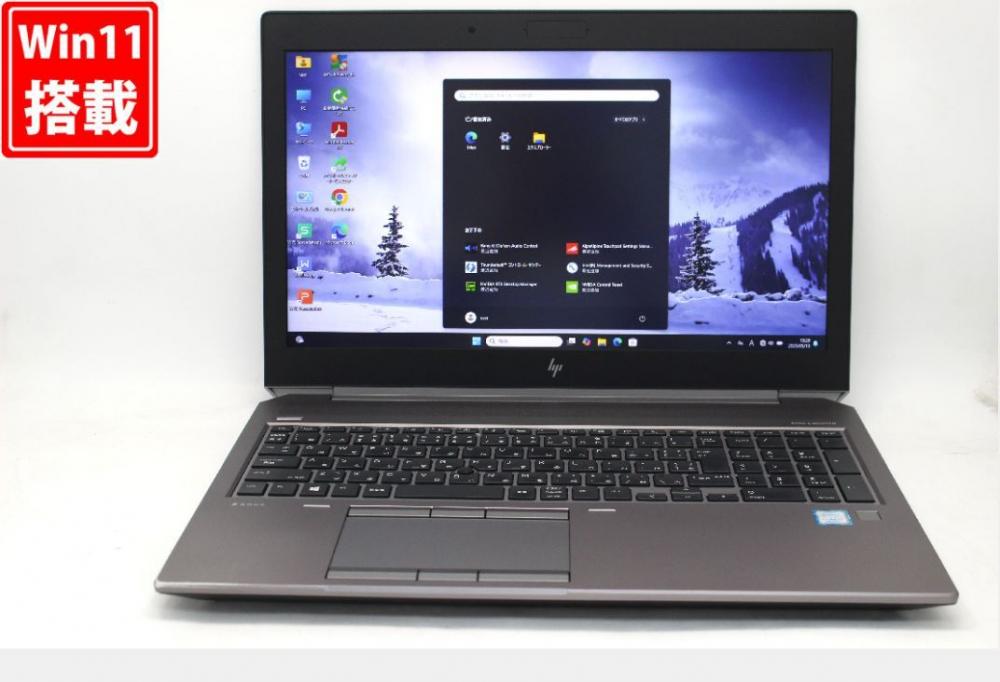 ゲーミングPC  良品 フルHD 15.6型 HP ZBOOK 15G6 Windows11 九世代 i7-9750H 16GB NVMe 512GB-SSD NVIDIA Quadro T1000 無線Wi-Fi6 Office付 中古パソコン 管:1326v