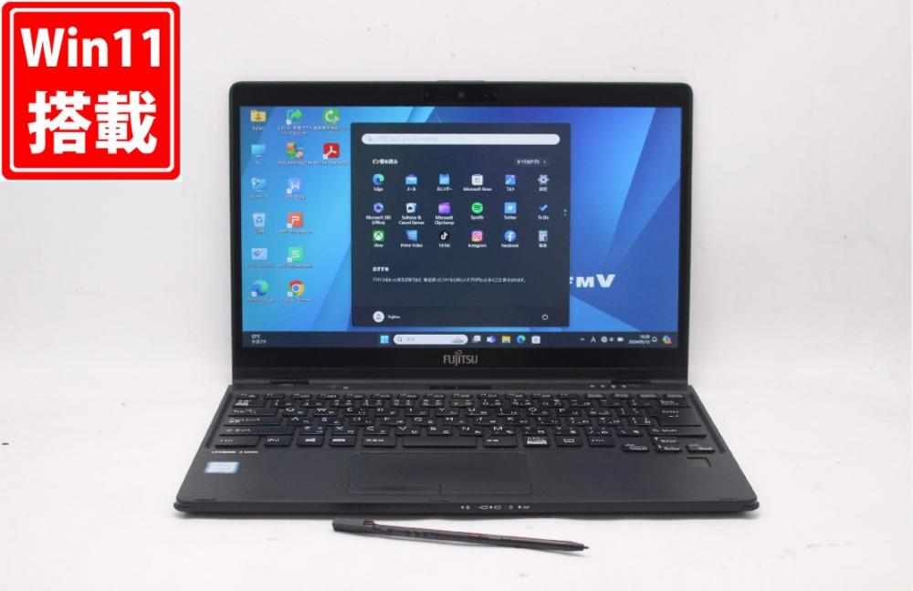 中古 フルHD タッチ 13.3型 Fujitsu LIFEBOOK U939XA Windows11 八世代 i5-8365U 8GB 256GB-SSD カメラ 無線 Office付 中古パソコン 管:1650j