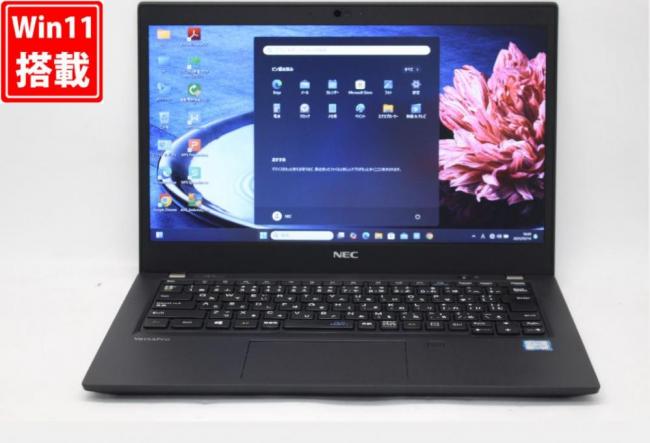 良品 13.3型 NEC VersaPro VKM16B-6 Windows11 八世代 i5-8365U 8GB NVMe 256GB-SSD カメラ 無線 Office付 中古パソコン 税無 管:0910v