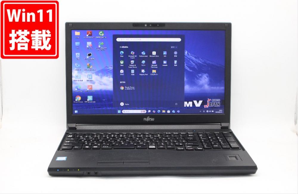 新品256GB-SSD 良品 15.6型 Fujitsu LIFEBOOK A579A Windows11 八世代 i5-8365U 8GB カメラ 無線 Office付 中古パソコン 税無 管:1811j