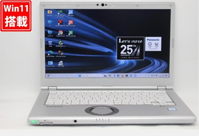 良品 フルHD 14型 Panasonic Let's note CF-LV7 Windows11 八世代 i5-8350u 8GB 256GB-SSD カメラ 無線 Office付 中古パソコン 管:1834r