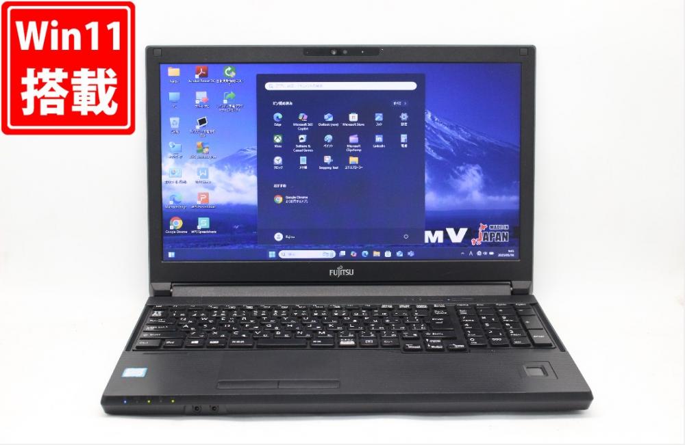 新品256GB-SSD 良品 15.6型 Fujitsu LIFEBOOK A579A Windows11 八世代 i5-8365U 8GB カメラ 無線 Office付 中古パソコン 税無 管:0913j