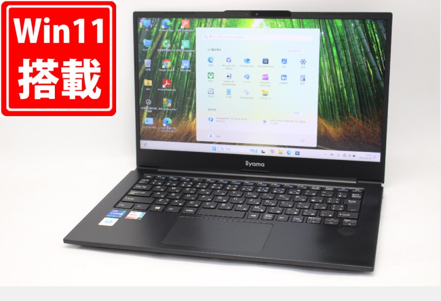 良品 フルHD 14型 iiyama ISONXS-14FH057 Windows11 第11世代 i5-1165G7 16GB NVMe 1TB-SSD カメラ 無線Wi-Fi6 Office付 中古パソコン 管:1349m
