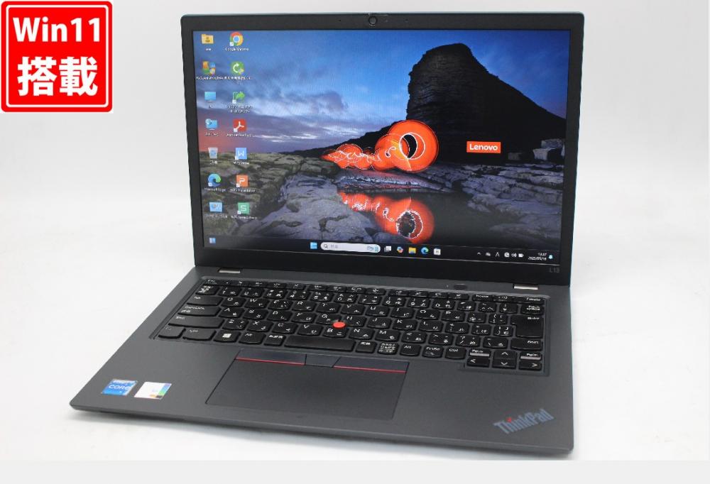 中古良品 フルHD 13型 Lenovo ThinkPad L13 Gen3 Windows11 10コア 第12世代 i5-1235U 16GB NVMe 256GB-SSD カメラ 無線Wi-Fi6 Office付 中古パソコン 管:1451w