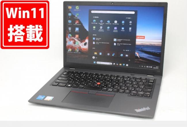 中古良品 フルHD対応WUXGA 13.3型 Lenovo ThinkPad L13 Gen3 Windows11 10コア 第12世代 i5-1235U 16GB NVMe 256GB-SSD カメラ 無線Wi-Fi6 Office付き 中古パソコン 管:1826m