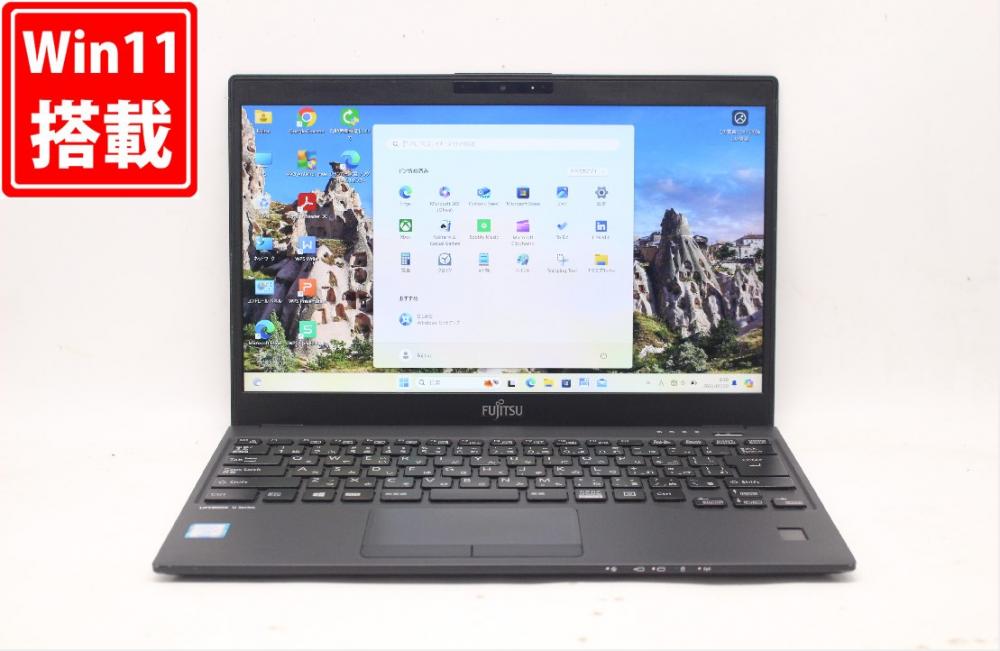 中古 フルHD 13.3型 Fujitsu LIFEBOOK U939A Windows11 八世代 i5-8365U 8GB 256GB-SSD カメラ 無線 Office付 中古パソコン  管:0944j