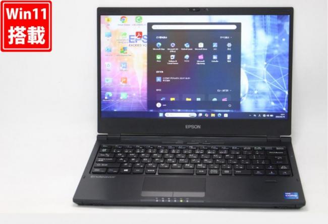 中古 フルHD 13.3型 EPSON Endeavor NA521E Windows11 第11世代 i7-1165G7 16GB NVMe 256GB-SSD カメラ 無線Wi-Fi6 Office付き 中古パソコン 管:1004v