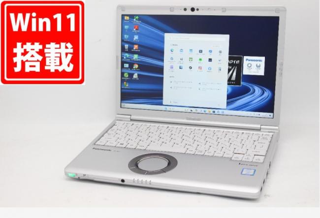 970時間 中古美品 フルHD 12型 Panasonic Let's note CF-SV7R Windows11 八世代 i5-8350U 8GB 256GB-SSD カメラ LTE 無線 Office付 中古パソコン 管:1619m