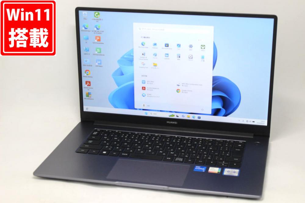 良品 フルHD 15.6型 HUAWEI ファーウェイ MATEBOOK D 15 BOD-WDH9 Windows11 第11世代 i5-1135G7 8GB NVMe 512GB-SSD カメラ 無線Wi-Fi6 Office付き 中古パソコン 管:1639h