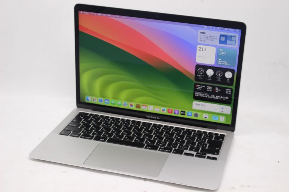 中古良品 2K対応 13.3型 Apple MacBoko Air A2179 (2020年) macOS 14 sonoma(正規Win11追加可) 10世代 i5-1030NG7 16GB NVMe 256GB-SSD カメラ 無線 中古パソコン 管:1734h