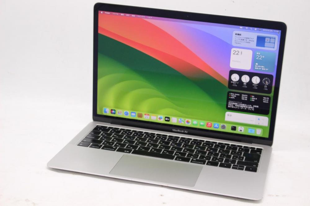 中古 2K対応 13.3型 Apple MacBook Air A1932 (2019年) macOS 14 sonoma(正規Win11追加可) 八世代 i5-8210Y 16GB NVMe 128GB-SSD カメラ 無線 中古パソコン 管:1117h