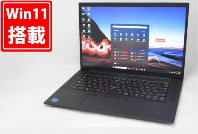 中古美品 2K液晶 15.6型 Lenovo ThinkPad P1 Gen4 Windows11 8コア 第11世代 i7-11800H 32GB NVMe 1TB-SSD NVIDIA T1200 Laptop カメラ 無線Wi-Fi6 Office付き 中古パソコン 管:1800m