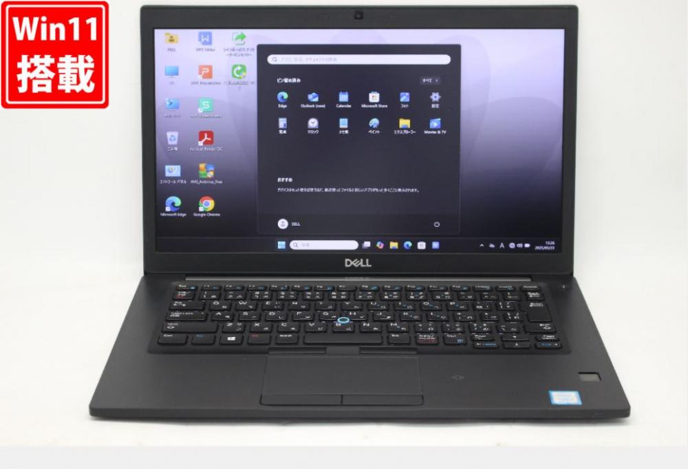 中古良品 フルHD 14型 DELL Latitude 7490 Windows11 八世代 i5-8250U 16GB 512GB-SSD カメラ 無線 Office付 中古パソコン 税無 管:1340v