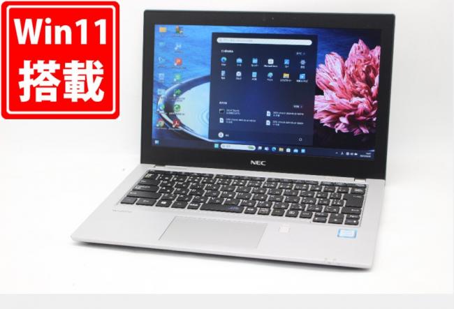 充放電回数6回  393時間 良品 12.5型 NEC VersaPro VKT16BZG4 Windows11 八世代 i5-8250U 8GB NVMe 512GB-SSD 無線 Office付 中古パソコン 管:1631m