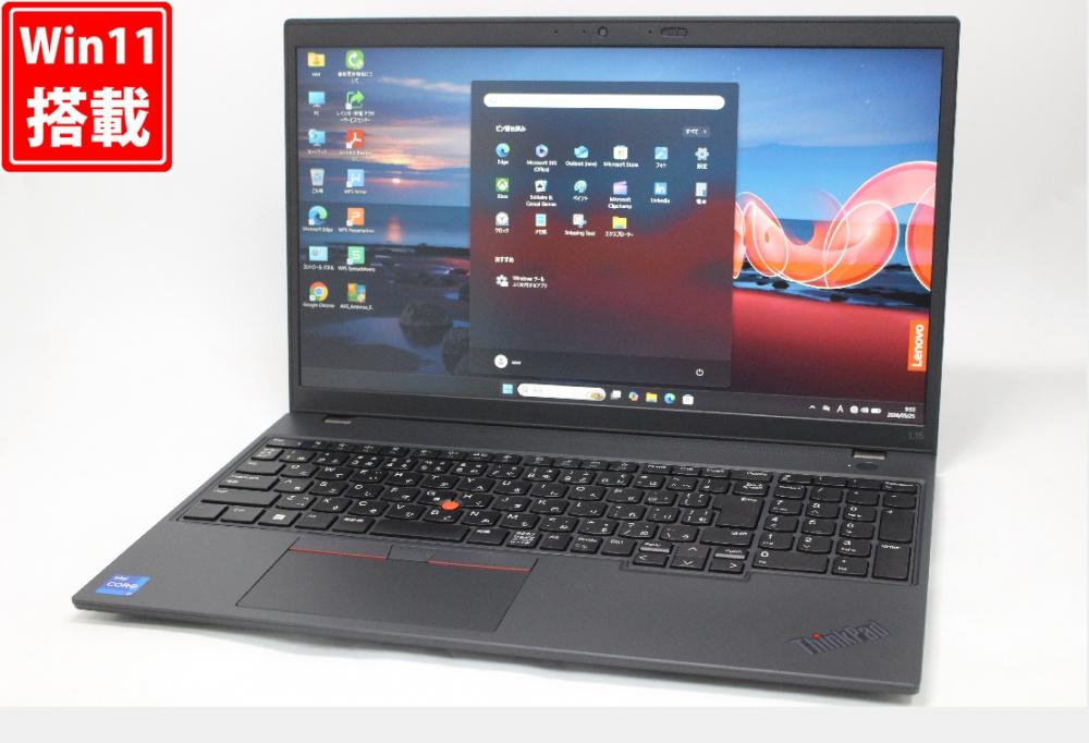 中古美品 フルHD 15.6型 Lenovo ThinkPad L15 Gen3 Windows11 10コア 第12世代 i7-1255U 16GB NVMe 512GB-SSD カメラ 無線Wi-Fi6 Office付き 中古パソコン 管:1009w