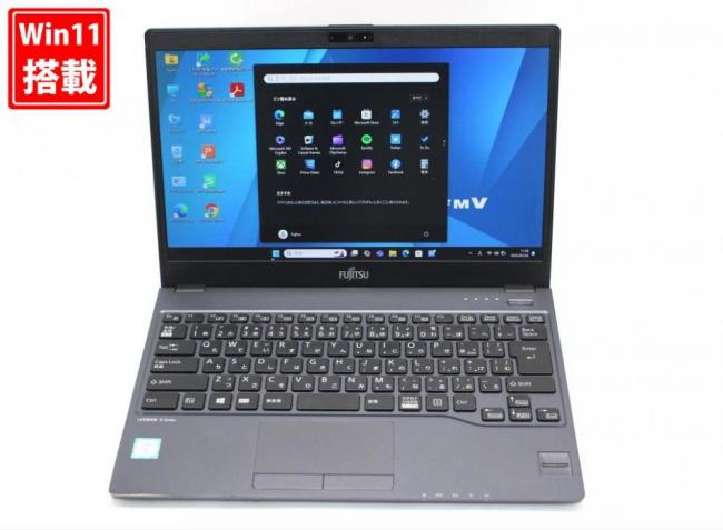 中古良品 フルHD 13.3型 Fujitsu LIFEBOOK U938V Windows11 八世代 i5-8350u 4GB 256GB-SSD カメラ 無線 Office付 中古パソコン 管:1107s