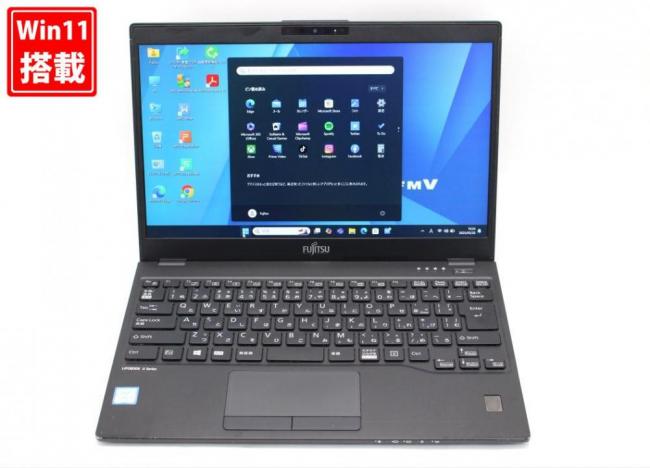 中古 フルHD 13.3型 Fujitsu LIFEBOOK U939B Windows11 八世代 i5-8365U 8GB 256GB-SSD カメラ 無線 Office付 中古パソコン  管:1554s