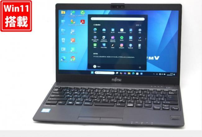 中古 フルHD タッチ 13.3型 Fujitsu LIFEBOOK U938S Windows11 八世代 i5-8350U 8GB 128GB-SSD カメラ 無線 Office付 中古パソコン 管:1319v