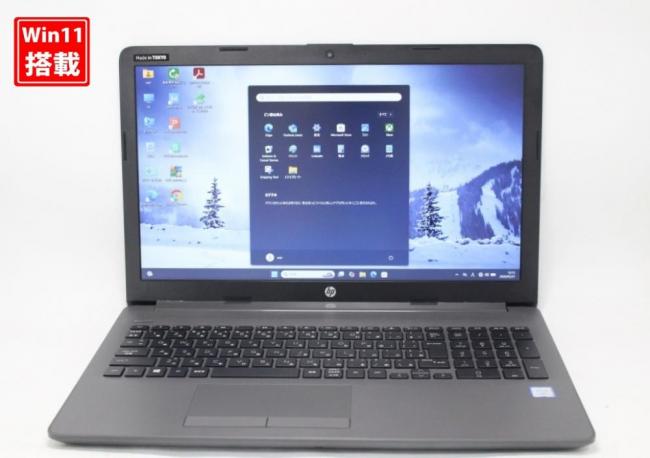 良品 フルHD 15.6型 HP Notebook 250G7 Windows11 第8世代 i5-8265u 8GB NVMe 256GB-SSD カメラ 無線 Office付き 中古パソコン 管:1397k