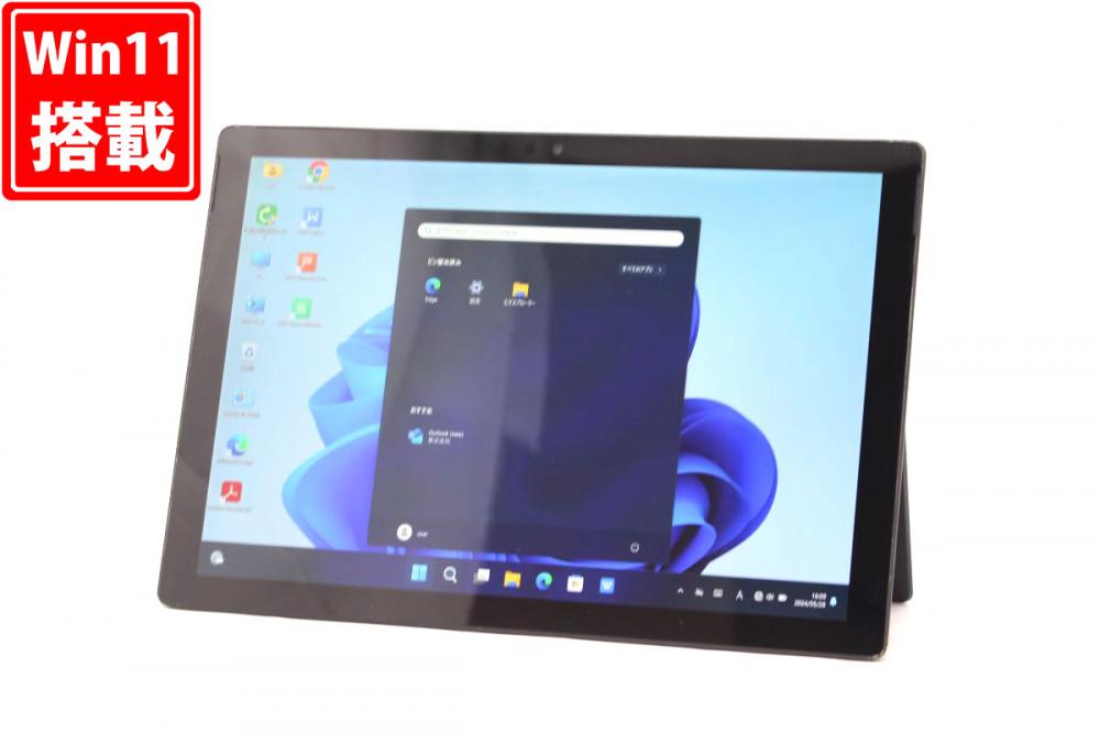 良品 2K対応 12.3型 タブレット Microsoft Surface Pro6 Model.1796 希少ブラック 顔認証対応 Windows11 八世代 i5-8350u 8GB NVMe 256GB-SSD カメラ 無線 Office付 中古パソコン 管:1612h