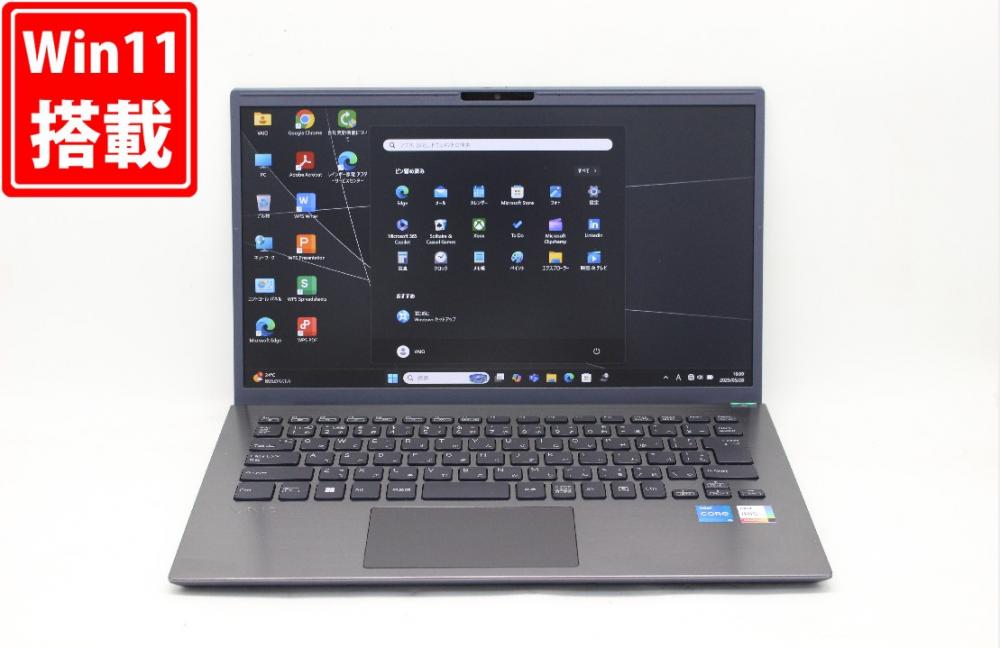 中古美品 フルHD 14型 VAIO Pro BK VJBK118000143 Windows11 10コア 第13世代 i5-1334U 16GB NVMe 256GB-SSD カメラ 無線Wi-Fi6 Office付 中古パソコン 管:1616j