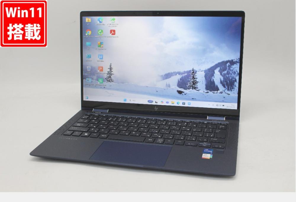 中古 フルHD タッチ 13.3型 HP EliteBook Dragonfly G2 2in1 Windows11 第11世代 i7-1165G7 16GB NVMe 256GB-SSD カメラ 無線Wi-Fi6 Office付 中古パソコン 管:1158w