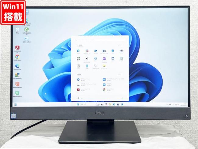 中古美品 フルHD タッチ 27型液晶一体型 DELL OptiPlex 7770 All-in-One Windows11 九世代 i5-9500 8GB NVMe 256GB-SSD カメラ 無線 Office付 中古パソコン 管:1429h