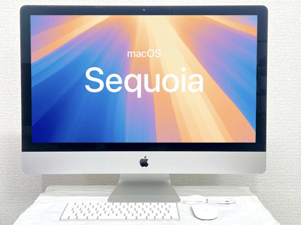 ゲーミングPC  良品 5K対応 27型液晶一体型 Apple iMac A2115 (5K, 2019) macOS 15 Sequoia(正規Win11追加可) 八世代 i5-8500 16GB NVMe 1TB-SSD Radeon Pro 570X カメラ 無線 中古パソコン 管:1200h