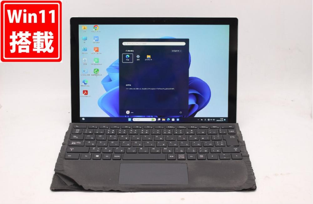 中古 2K対応 タッチ 12.3型 Microsoft Surface Pro 6 Windows11 八世代 i5-8350U 8GB NVMe 256GB-SSD カメラ 無線 Office付 中古パソコン 管:1509j